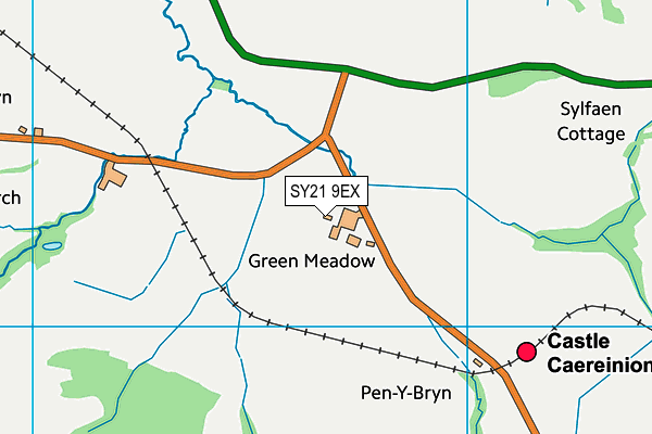 SY21 9EX map - OS VectorMap District (Ordnance Survey)