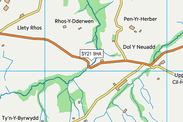 SY21 9HA map - OS VectorMap District (Ordnance Survey)