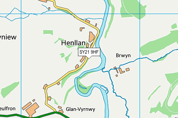 SY21 9HF map - OS VectorMap District (Ordnance Survey)