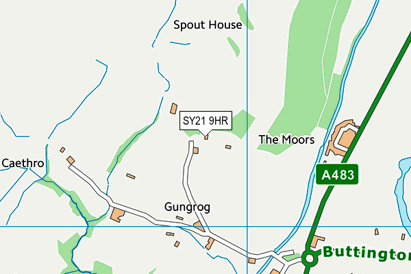 SY21 9HR map - OS VectorMap District (Ordnance Survey)