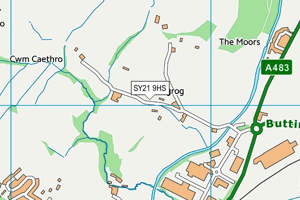 SY21 9HS map - OS VectorMap District (Ordnance Survey)