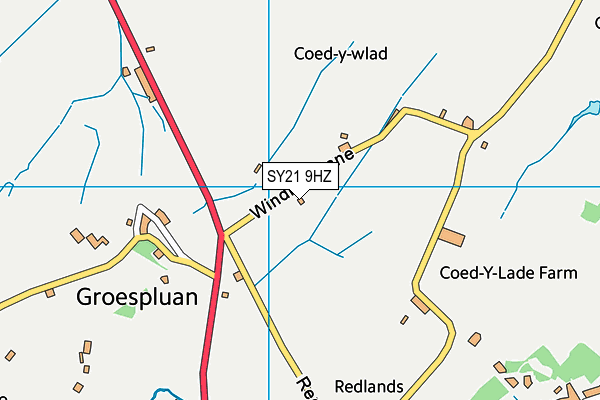 SY21 9HZ map - OS VectorMap District (Ordnance Survey)