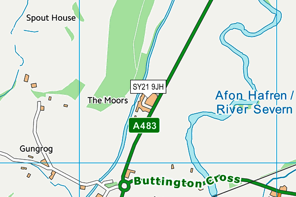 SY21 9JH map - OS VectorMap District (Ordnance Survey)