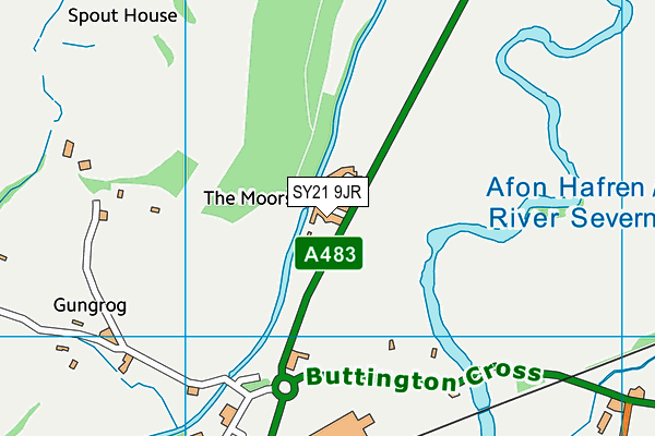 SY21 9JR map - OS VectorMap District (Ordnance Survey)