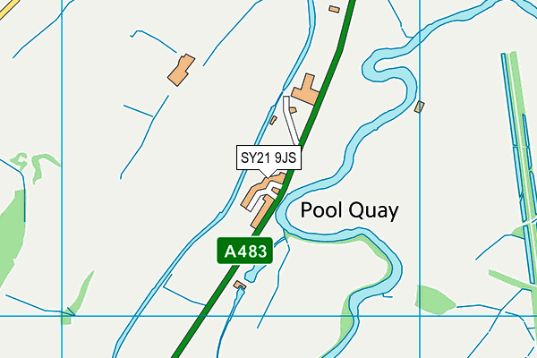 SY21 9JS map - OS VectorMap District (Ordnance Survey)