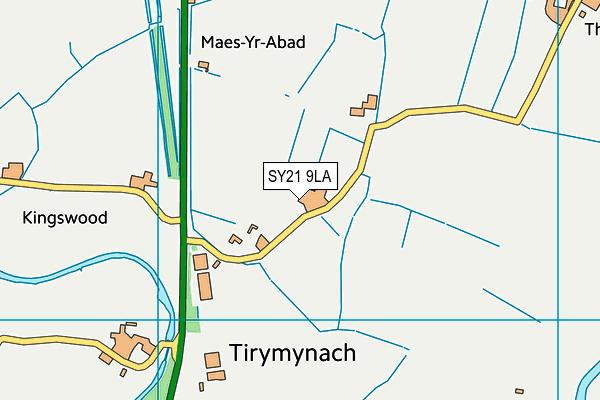SY21 9LA map - OS VectorMap District (Ordnance Survey)