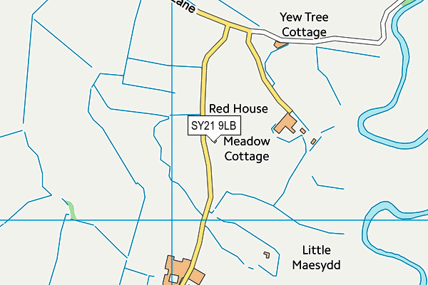 SY21 9LB map - OS VectorMap District (Ordnance Survey)