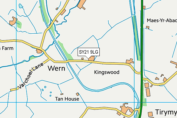 SY21 9LG map - OS VectorMap District (Ordnance Survey)