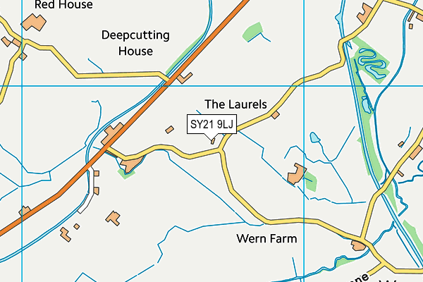 SY21 9LJ map - OS VectorMap District (Ordnance Survey)