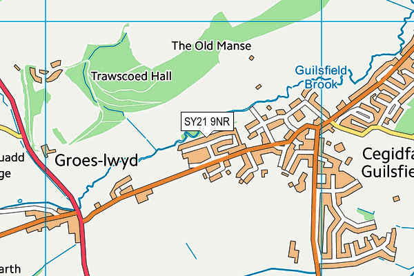 SY21 9NR map - OS VectorMap District (Ordnance Survey)