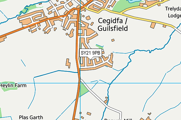 SY21 9PB map - OS VectorMap District (Ordnance Survey)