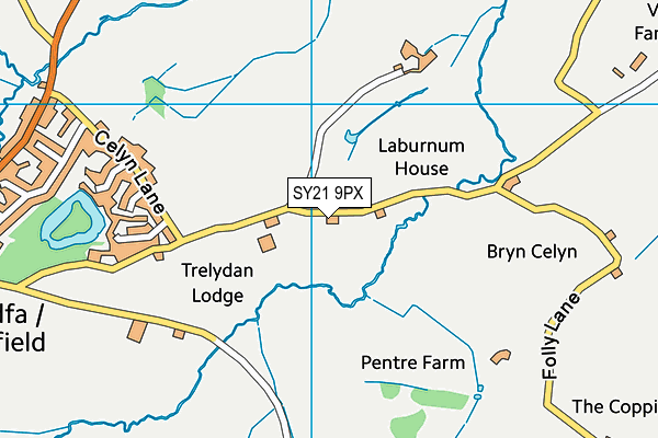 SY21 9PX map - OS VectorMap District (Ordnance Survey)