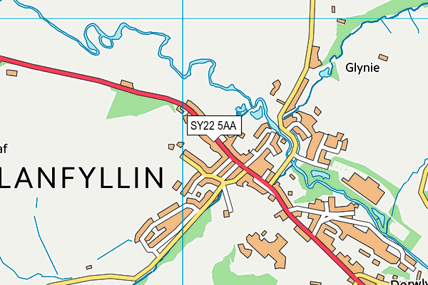 SY22 5AA map - OS VectorMap District (Ordnance Survey)