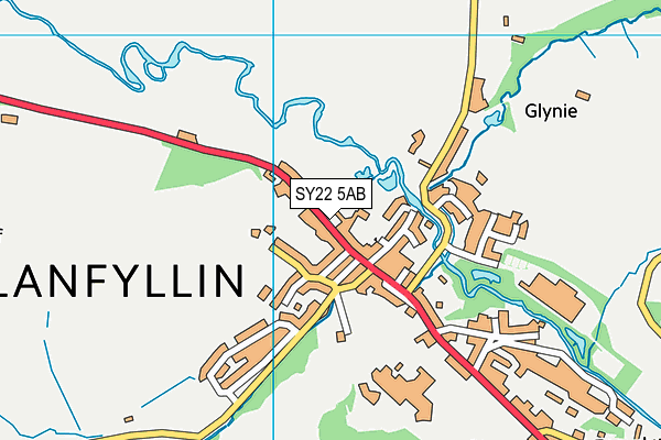 SY22 5AB map - OS VectorMap District (Ordnance Survey)