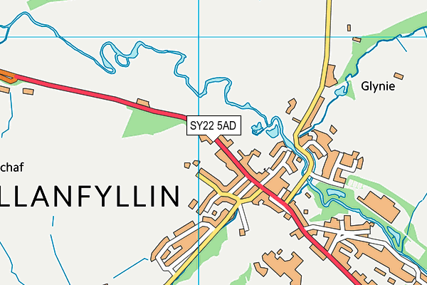 SY22 5AD map - OS VectorMap District (Ordnance Survey)