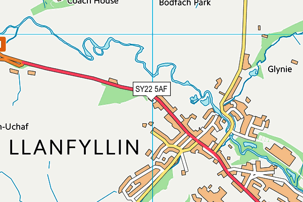 SY22 5AF map - OS VectorMap District (Ordnance Survey)