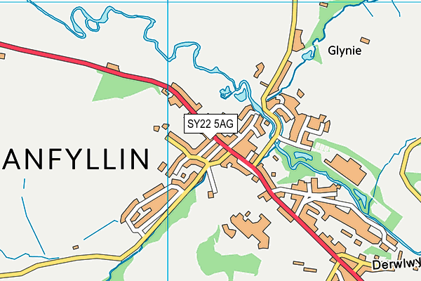 SY22 5AG map - OS VectorMap District (Ordnance Survey)