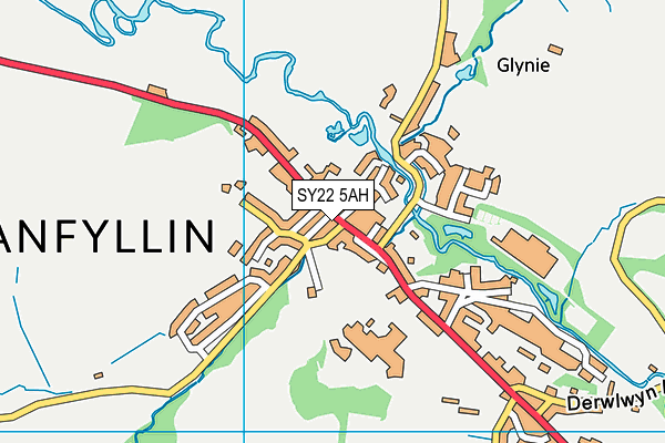 SY22 5AH map - OS VectorMap District (Ordnance Survey)