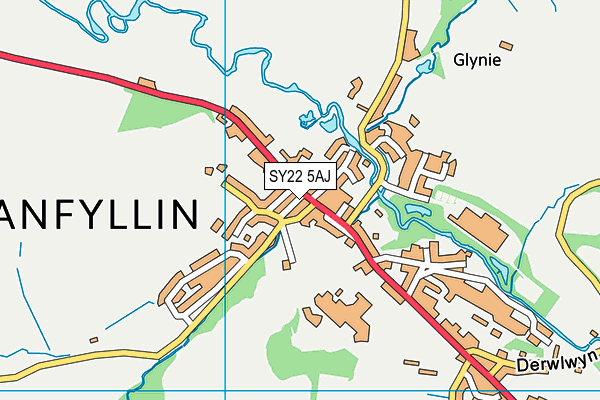 SY22 5AJ map - OS VectorMap District (Ordnance Survey)