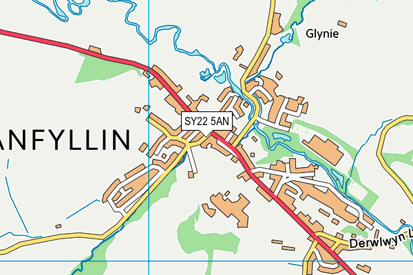 SY22 5AN map - OS VectorMap District (Ordnance Survey)