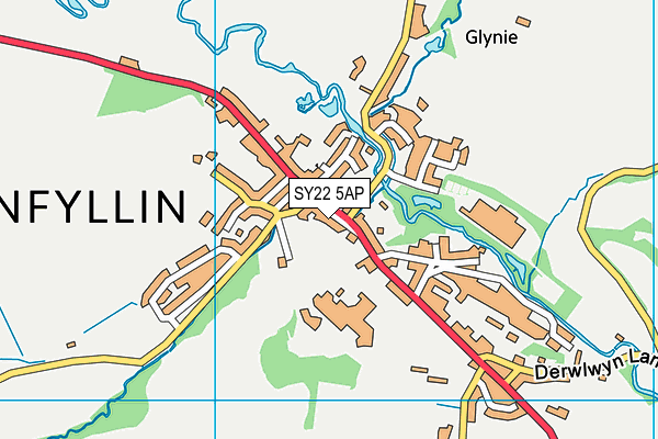 SY22 5AP map - OS VectorMap District (Ordnance Survey)