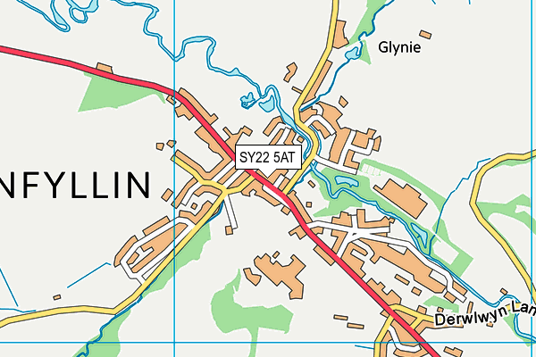 SY22 5AT map - OS VectorMap District (Ordnance Survey)