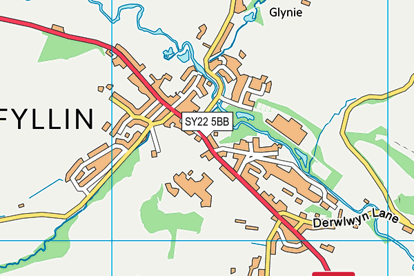 SY22 5BB map - OS VectorMap District (Ordnance Survey)