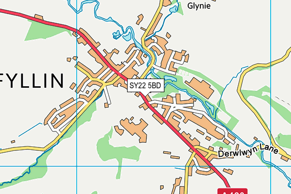 SY22 5BD map - OS VectorMap District (Ordnance Survey)