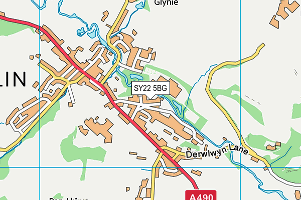 SY22 5BG map - OS VectorMap District (Ordnance Survey)