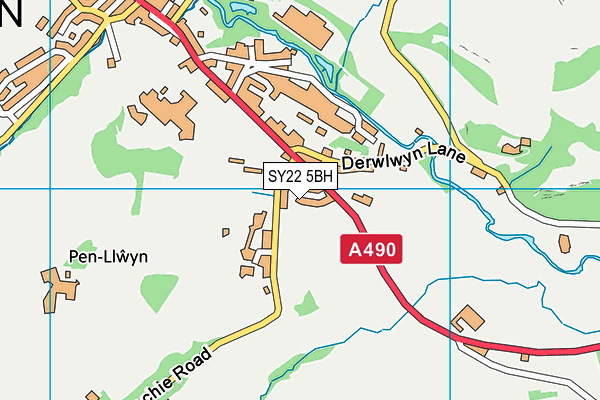 SY22 5BH map - OS VectorMap District (Ordnance Survey)