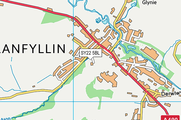 SY22 5BL map - OS VectorMap District (Ordnance Survey)