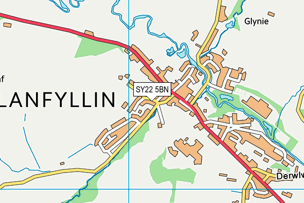 SY22 5BN map - OS VectorMap District (Ordnance Survey)