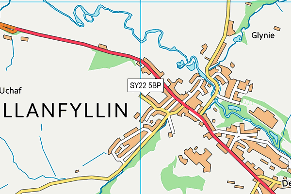 SY22 5BP map - OS VectorMap District (Ordnance Survey)