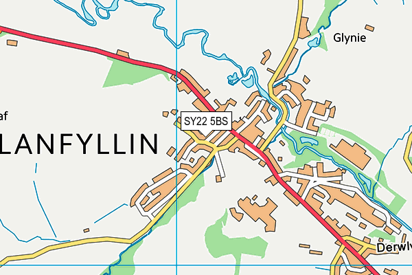 SY22 5BS map - OS VectorMap District (Ordnance Survey)