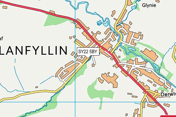 SY22 5BY map - OS VectorMap District (Ordnance Survey)