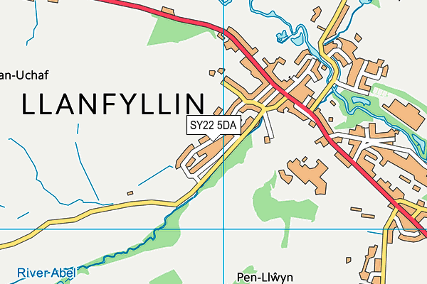 SY22 5DA map - OS VectorMap District (Ordnance Survey)