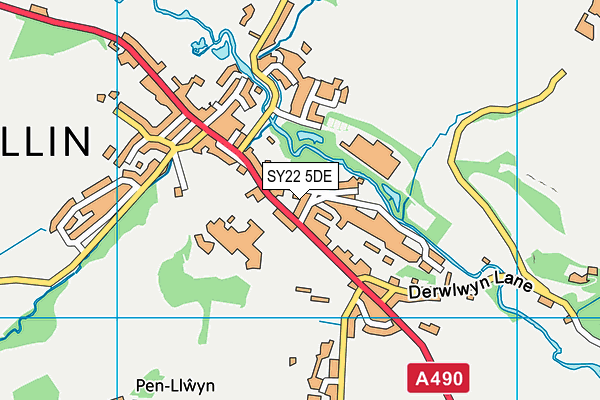 SY22 5DE map - OS VectorMap District (Ordnance Survey)