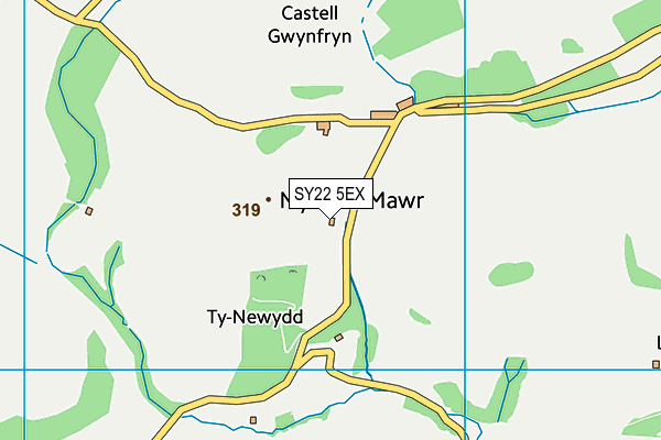 SY22 5EX map - OS VectorMap District (Ordnance Survey)