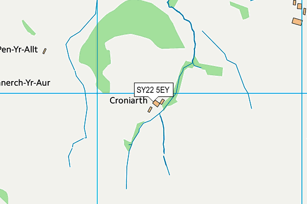 SY22 5EY map - OS VectorMap District (Ordnance Survey)