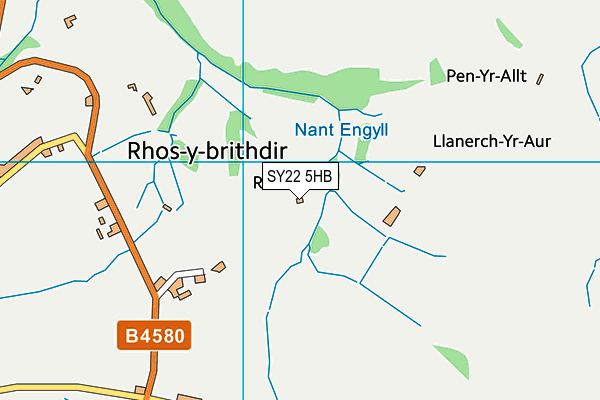 SY22 5HB map - OS VectorMap District (Ordnance Survey)