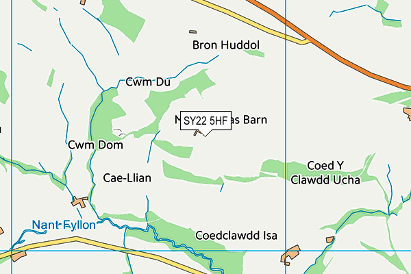 SY22 5HF map - OS VectorMap District (Ordnance Survey)