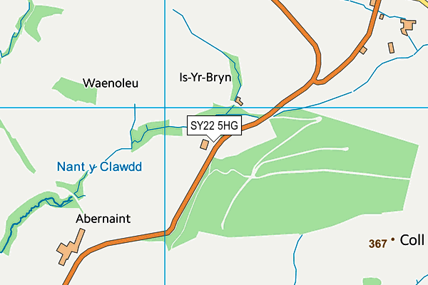 SY22 5HG map - OS VectorMap District (Ordnance Survey)