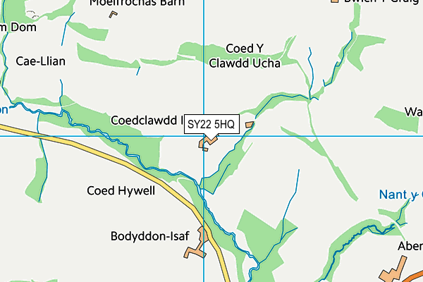 SY22 5HQ map - OS VectorMap District (Ordnance Survey)