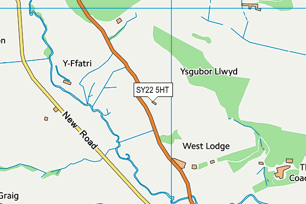 SY22 5HT map - OS VectorMap District (Ordnance Survey)