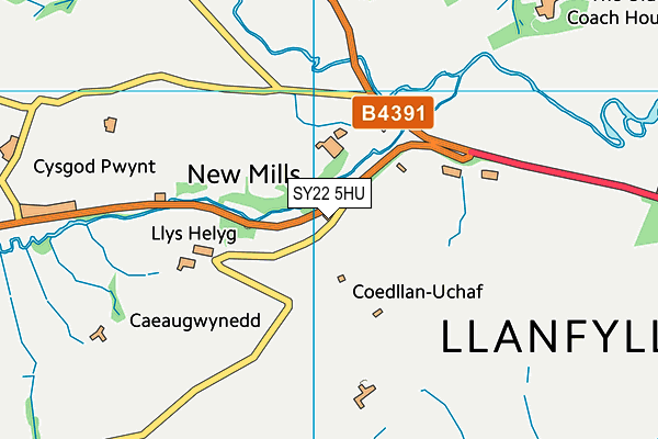 SY22 5HU map - OS VectorMap District (Ordnance Survey)