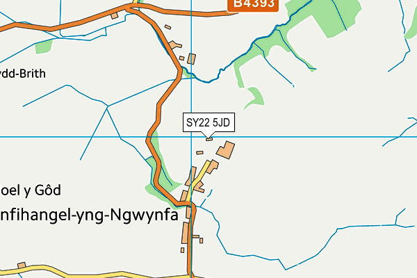 SY22 5JD map - OS VectorMap District (Ordnance Survey)