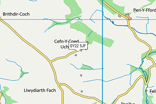 SY22 5JF map - OS VectorMap District (Ordnance Survey)
