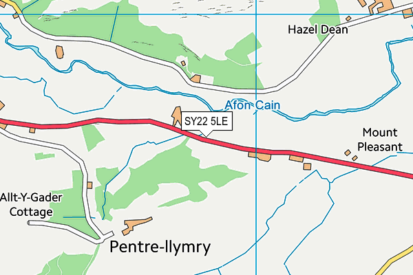 SY22 5LE map - OS VectorMap District (Ordnance Survey)