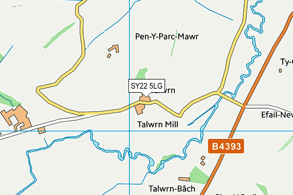 SY22 5LG map - OS VectorMap District (Ordnance Survey)