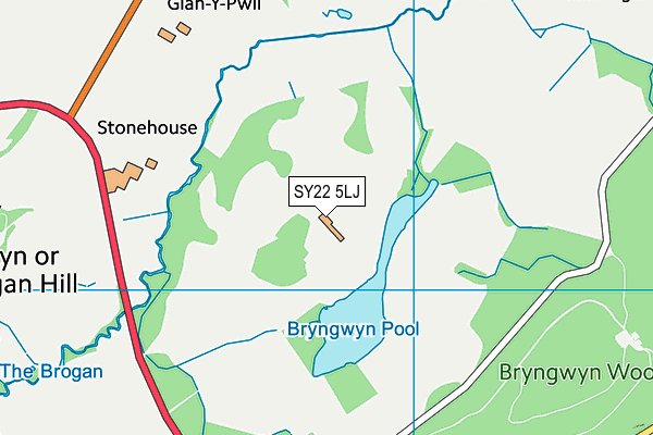 SY22 5LJ map - OS VectorMap District (Ordnance Survey)